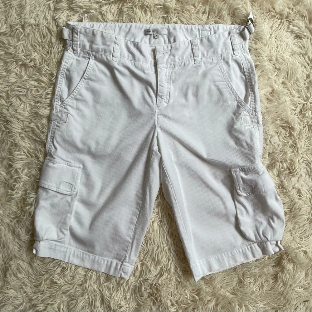 Vince Women's White Cargo Shorts